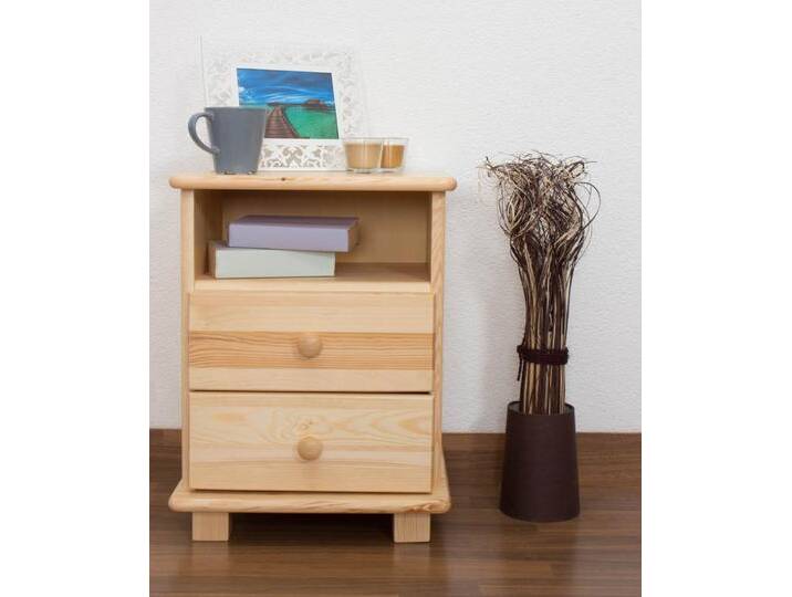 Nachtkommode Kiefer massiv Vollholz natur 007 - Abmessung 55 x 42 x 35 cm (H x B x T) von easyMÖBEL