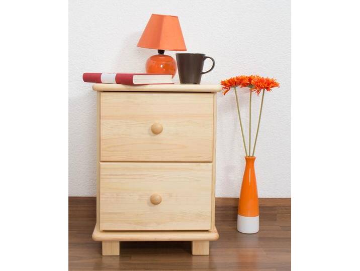 Nachtkommode Kiefer massiv Vollholz natur 009 - Abmessung 55 x 42 x 47 cm (H x B x T) von easyMÖBEL