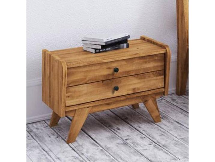 Nachtkommode Otago 05 Wildeiche massiv geölt - Abmessungen: 43 x 55 x 39 cm (H x B x T) von easyMÖBEL