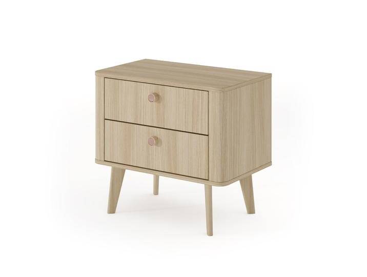 Nachtkommode mit zwei Schubladen Bouzid 05 Farbe: Eiche Barista Beine & Griffe: Holz Maße: 57 x 63 x 38 cm für Schlafzimmer Nachtkommode mit zwei Schubladen Bouzid 05 Farbe: Eiche Barista Beine & Griffe: Holz Maße: 57 x 63 x 38 cm für Schlafzimmer von easyMÖBEL