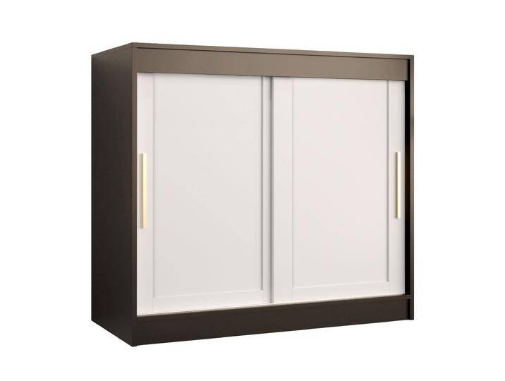 Neutrale Kommode Liskamm 51, Farbe: Schwarz matt / Weiß matt - Abmessungen: 100 x 100 x 45 cm (H x B x T), mit vier Fächern von easyMÖBEL