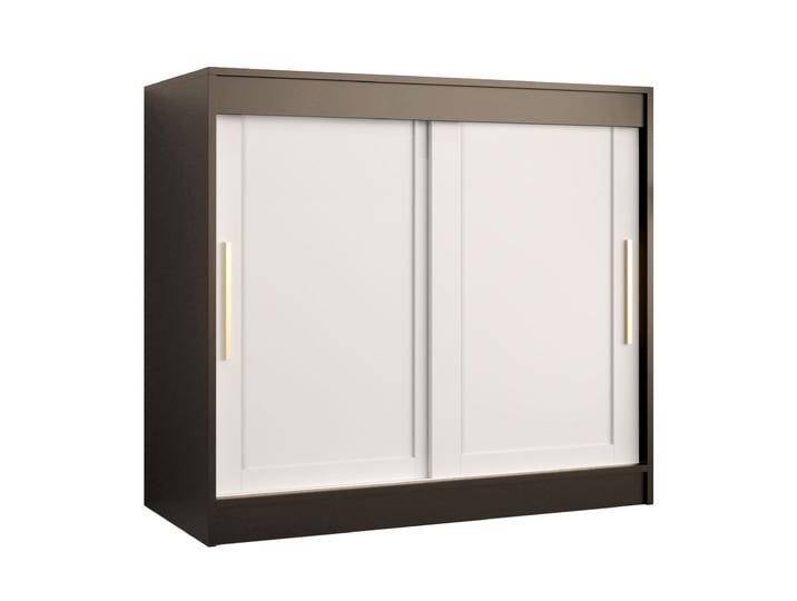 Neutrale Kommode Liskamm 51, Farbe: Schwarz matt / Weiß matt - Abmessungen: 100 x 100 x 45 cm (H x B x T), mit vier Fächern von easyMÖBEL