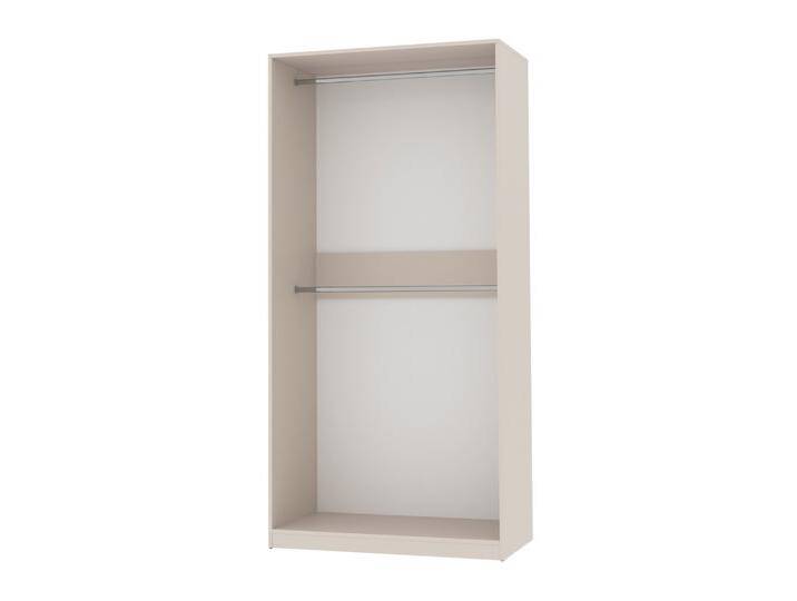 Offener Kleiderschrank Cabecao 01 Kaschmir 2 Kleiderstange 206 x 100 x 51 cm schlichtes Design eckig kompakt ausrechend Stauraum von easyMÖBEL
