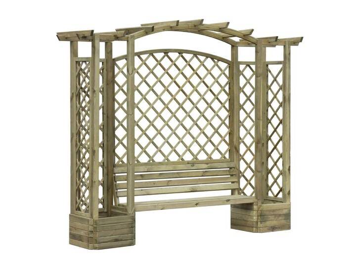 Pergola Amaryllis mit Sitzbank - Abmessung: 330 x 80 x 260 cm (B x T x H) von easyMÖBEL