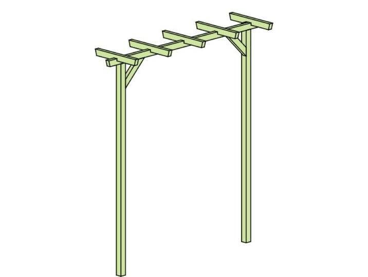 Pergola Terniflora einfach - Abmessung: 225 x 60 x 240 cm (B x T x H) von easyMÖBEL