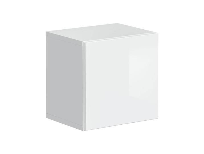 Quadratischer Hängeschrank Möllen 05, Farbe: Weiß - Abmessungen: 30 x 30 x 25 cm (H x B x T), mit Push-to-open Funktion von easyMÖBEL
