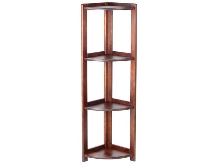 Regal / Eckregal Kiefer massiv Vollholz Nussfarben Junco 61 - Abmessungen: 125 x 40 x 30 cm (H x B x T) von easyMÖBEL