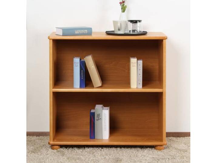 Regal Kiefer massiv Vollholz Erlefarben Junco 53B 83 x 82 x 41 cm Platzsparendes Standregal 2 Fächer Stabil & funktional Massivholz-Qualit von easyMÖBEL