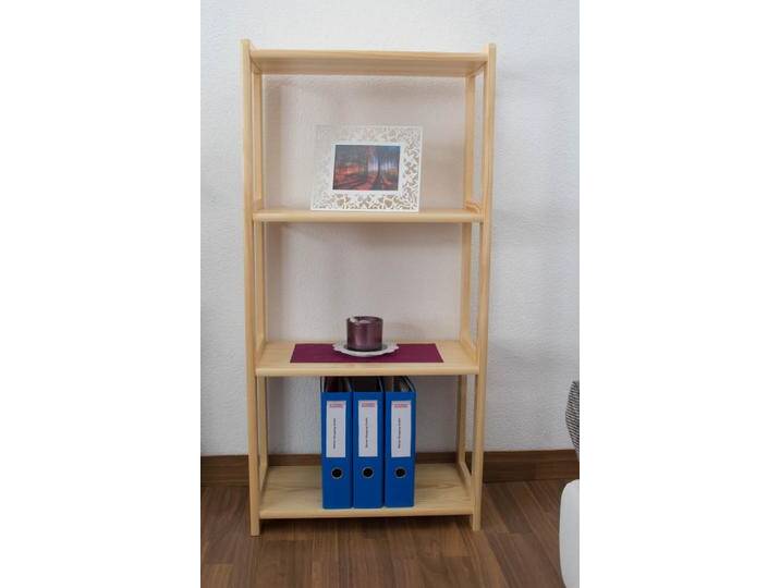Regal Kiefer massiv Vollholz natur Junco 56C - Abmessung: 125 x 60 x 30 cm (H x B x T) von easyMÖBEL
