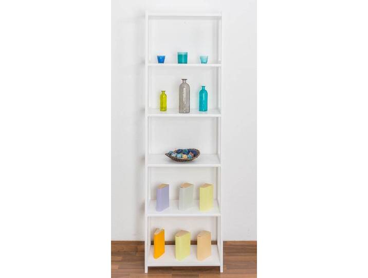 Regal Kiefer massiv Vollholz weiß lackiert Junco 54C - 200 x 60 x 30 cm (H x B x T) von easyMÖBEL