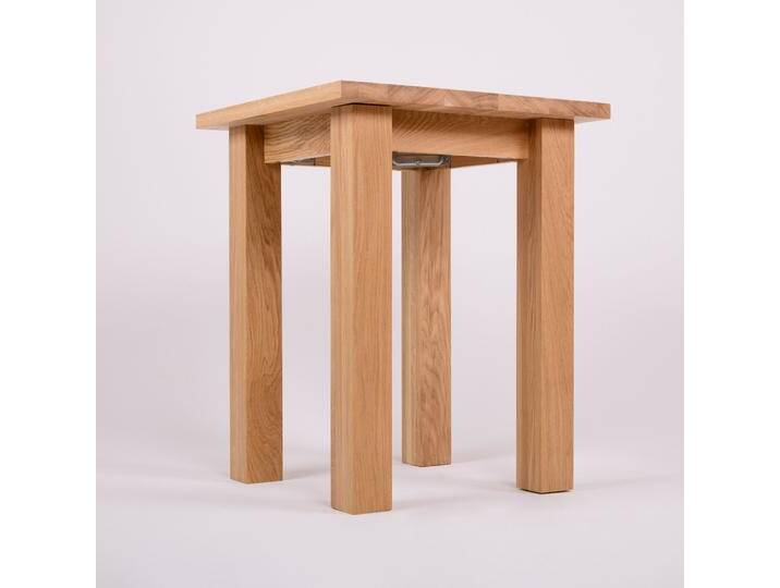 Robuster kleiner Esstisch Eiche Vollholz massiv natur Pirol 101 (eckig), 60 x 60 cm, quadratisch, klassisch, für Küche und Esszimmer geeignet von easyMÖBEL