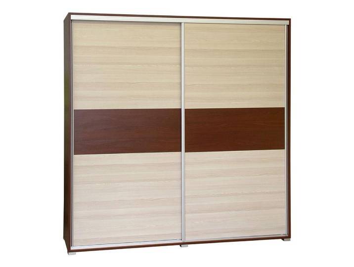 Schiebetürenschrank Cikupa 52 Kleiderschrank mit Schiebetüren Farbe Nuss/Ulme 210x190x60 cm platzsparend & funktional von easyMÖBEL