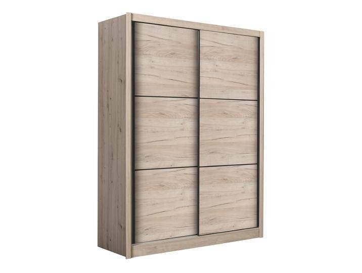 Schiebetürenschrank Panevo 01 Eiche Grau 6 Fächer 1 Kleiderstange 215,5 x 60 x 166 cm Schlafzimmer Stauraumwunder Schiebetürenschrank Panevo 01 Eiche Grau 6 Fächer 1 Kleiderstange 215,5 x 60 x 166 cm Schlafzimmer Stauraumwunder von easyMÖBEL