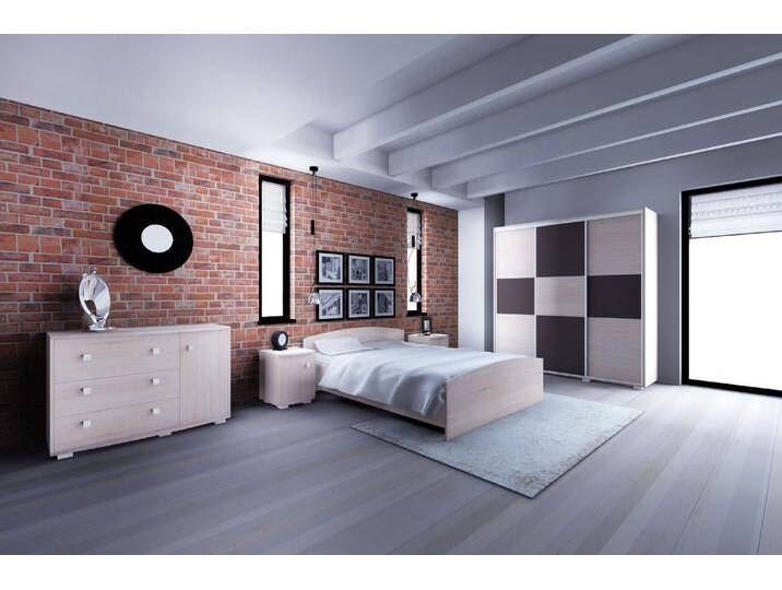 Schlafzimmer Komplett-Set H Rabaul, 5-teilig Sonoma Eiche hell/dunkel Doppelbett 160x200 cm Schiebetürenschrank Kommode & Nachtkommoden Schlafzimmer Komplett-Set H Rabaul, 5-teilig Sonoma Eiche hell/dunkel Doppelbett 160x200 cm Schiebetürenschrank Kommode & Nachtkommoden von easyMÖBEL