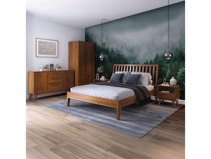 Schlafzimmer Set, Eiche Rustikal, 5-teilig, Massivholz Buche, Klassisch von easyMÖBEL