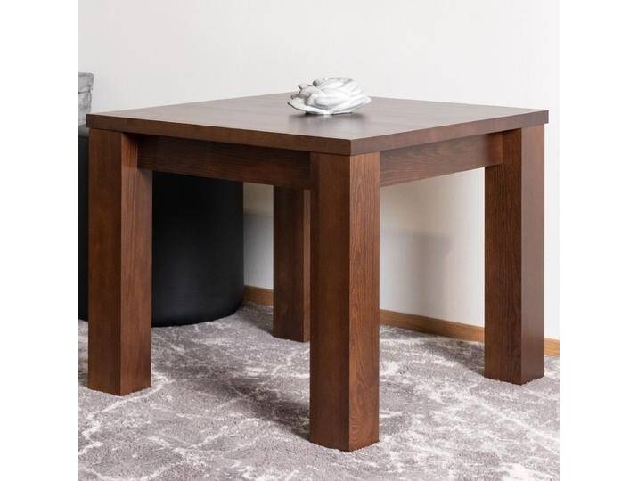 Schlichter Couchtisch aus massiven Kiefer Vollholz Walnussfarben Junco 485, modernes und einfaches Design, 60 x 60 x 50 cm, aus umweltfreundlichem Ma Schlichter Couchtisch aus massiven Kiefer Vollholz Walnussfarben Junco 485, modernes und einfaches Design, 60 x 60 x 50 cm, aus umweltfreundlichem Ma von easyMÖBEL