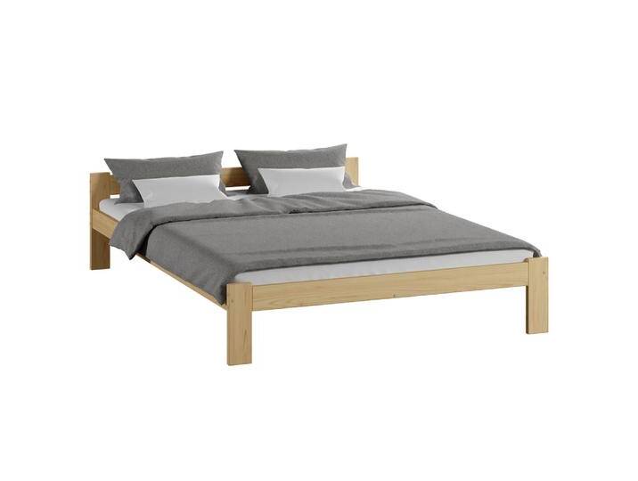 Schlichtes Doppelbett Ansalonga 24, Kiefer Vollholz massiv, Farbe: Kiefer - Liegefläche: 180 x 200 cm (B x L) von easyMÖBEL