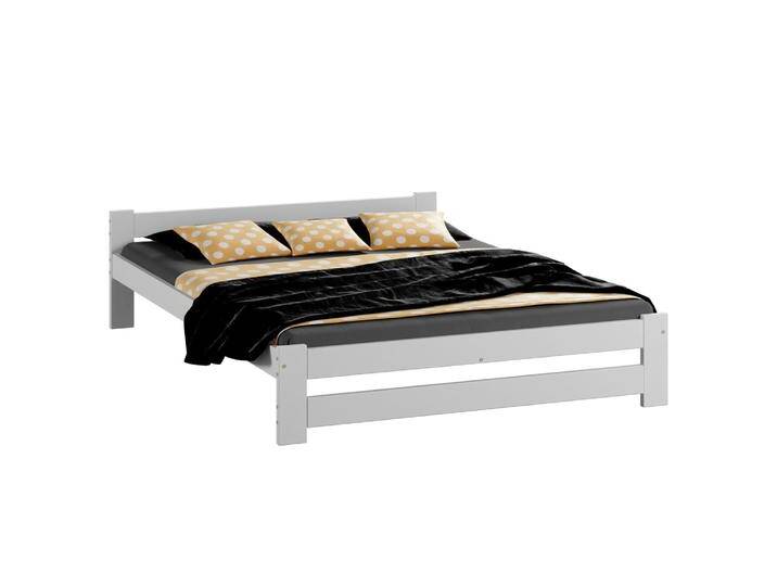 Schlichtes Jugendbett Sispony 19 Kiefer Vollholz massiv Weiß lackiert Liegefläche 140x200 cm Zeitloses Design & robuste Verarbeitung von easyMÖBEL