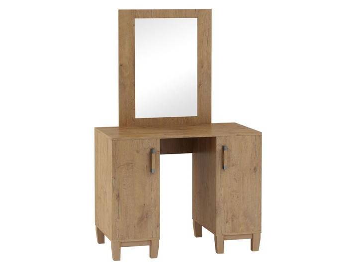 Schminktisch Alotau 07, Farbe: Eiche - Abmessungen: 142 x 99 x 40 cm (H x B x T) von easyMÖBEL