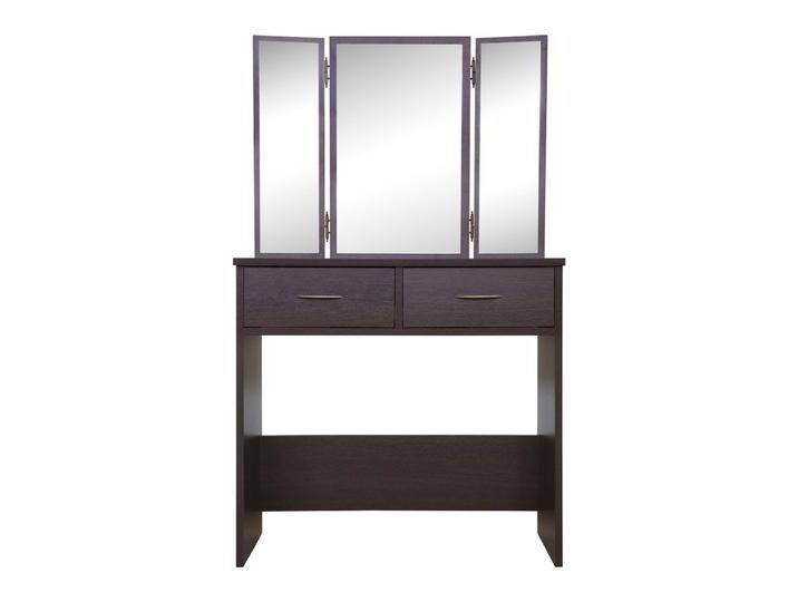 Schminktisch Grogol 26, Farbe: Wenge - Abmessungen: 134 x 80 x 40 cm (H x B x T) von easyMÖBEL