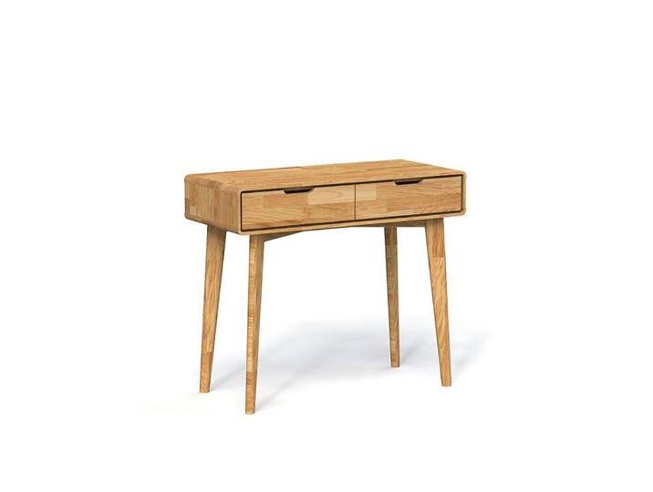 Schminktisch Timaru 18 Wildeiche massiv geölt - Abmessungen: 81 x 90 x 40 cm (H x B x T) von easyMÖBEL