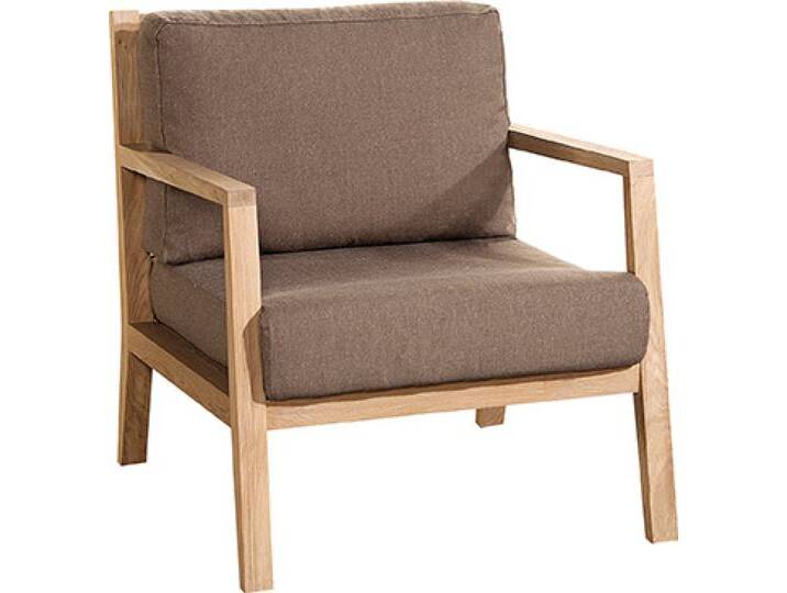 Sessel Delphi Wildeiche natur mit Kunstlederbezug 36 - 74 x 67 x 80 cm (H x B x T) von easyMÖBEL