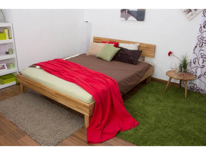 Stabiles Futonbett / Jugendbett Wooden Nature 01, Eiche massiv geölt, Liegefläche 160 x 200 cm, sehr gute Qualität und hochwertige Verarbeitung von easyMÖBEL