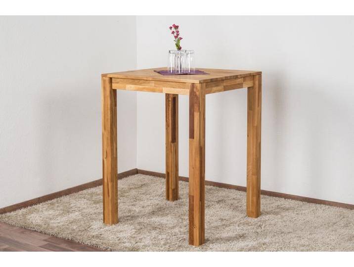 Stehtisch Wooden Nature 119 Eiche massiv - 105 x 80 x 80 cm (H x B x T) von easyMÖBEL