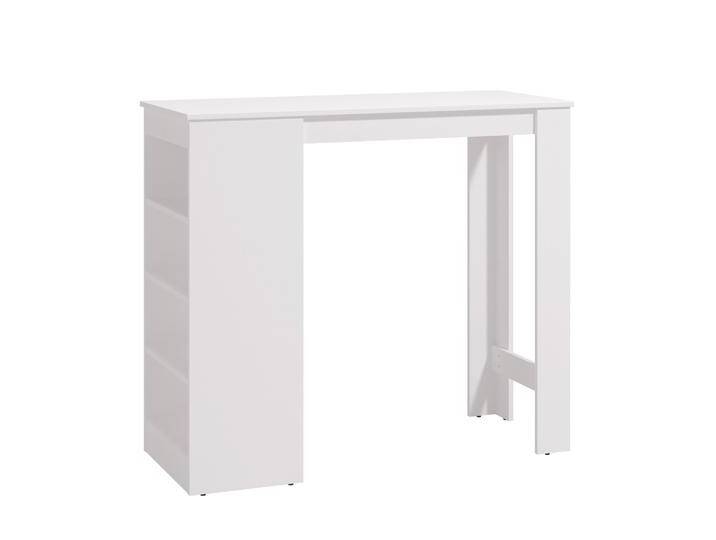 Stehtisch mit Stauraum Luji 01, Farbe: Weiß, ABS-Kantenschutz, modernes Design, vier Fächer, Maße: 105 x 120 x 50 cm, für Esszimmer Stehtisch mit Stauraum Luji 01, Farbe: Weiß, ABS-Kantenschutz, modernes Design, vier Fächer, Maße: 105 x 120 x 50 cm, für Esszimmer von easyMÖBEL