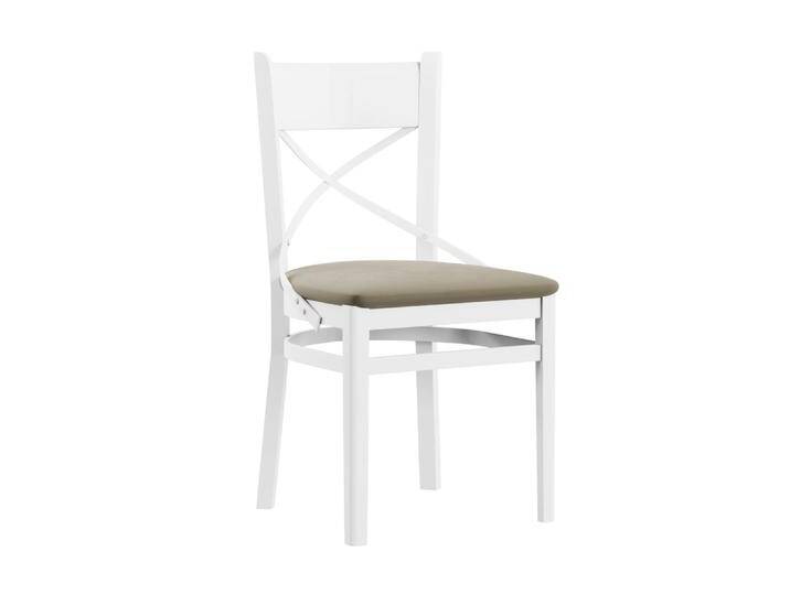 Stuhl Balmhorn 08 Massivholz Buche Kiefer Weiß Beige Polsterung 87x43x50 cm Esszimmerstuhl Design von easyMÖBEL