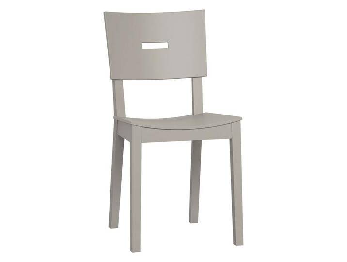 Stuhl Eiche massiv, Farbe: Grau - Abmessungen: 86 x 43 x 50 cm (H x B x T) von easyMÖBEL