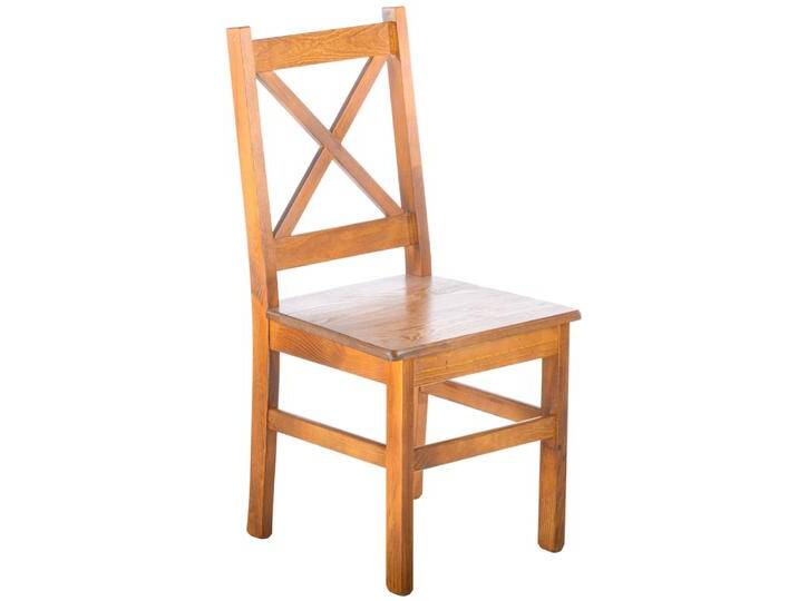 Stuhl Kiefer massiv Vollholz Eichefarben Junco 246 - Abmessungen: 95 x 44 x 49 cm (H x B x T) von easyMÖBEL