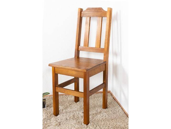 Stuhl Kiefer massiv Vollholz Eichefarben Rustikal Junco 248 - Abmessungen: 91 x 35 x 44 cm (H x B x T) von easyMÖBEL