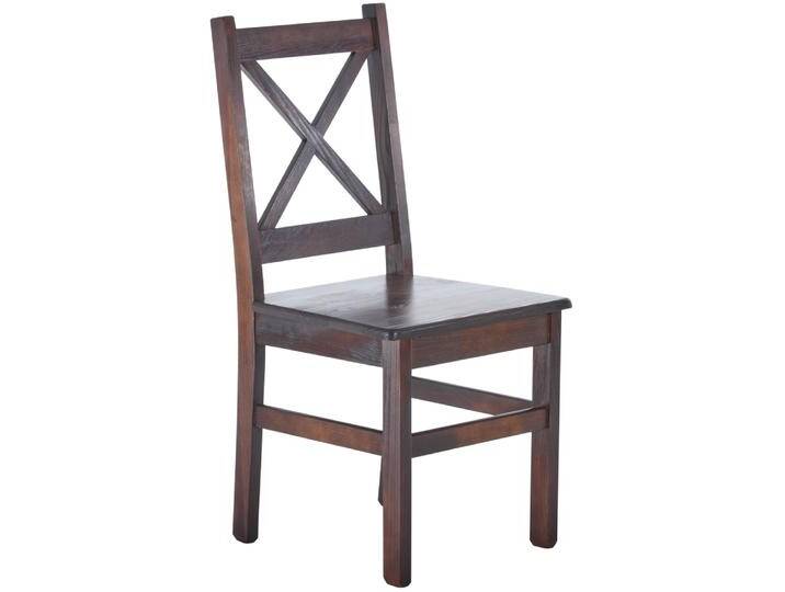 Stuhl Kiefer massiv Vollholz Nussfarben Junco 246 - Abmessungen: 95 x 44 x 49 cm (H x B x T) von easyMÖBEL