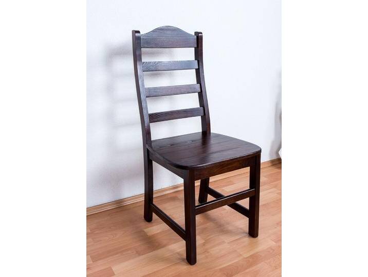 Stuhl Kiefer massiv Vollholz Walnussfarben Junco 245 - Abmessungen: 101 x 45 x 46 cm (H x B x T) von easyMÖBEL