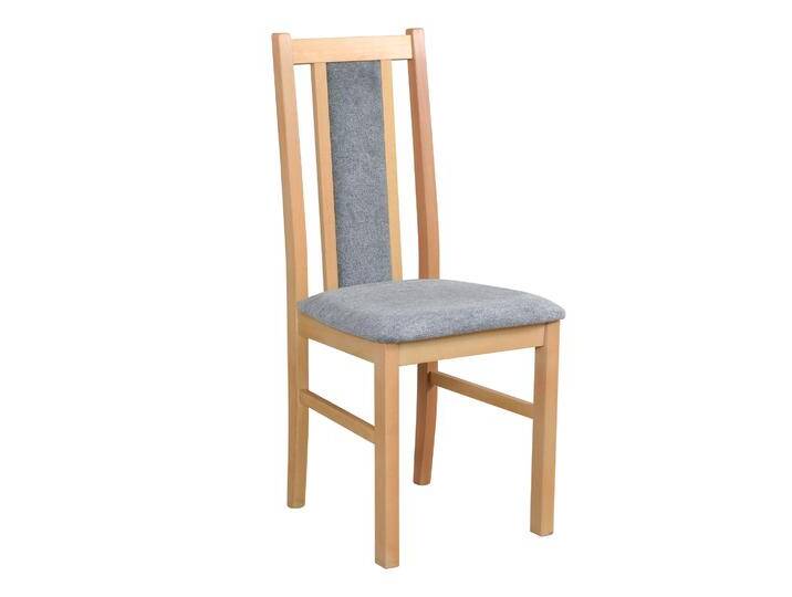 Stuhl Wenden mit gepolsterter Sitzfläche aus T-25 Schaum, Massivholz aus Buche in Eichenoptik, graue Polsterung, Moderne Optik, langlebiges Holz von easyMÖBEL