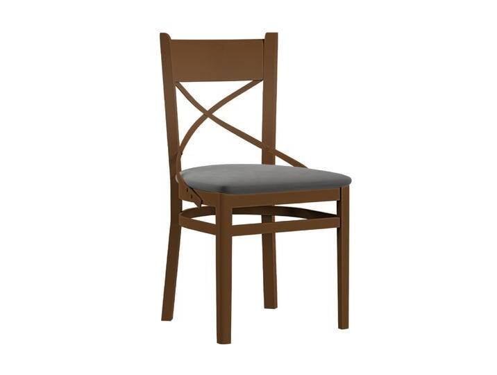 Stuhl mit Polsterung Balmhorn 01 Buchenholz Vollholz massiv Eiche-Finish Graue Polsterung 87 x 43 x 50 cm Komfort & Design von easyMÖBEL