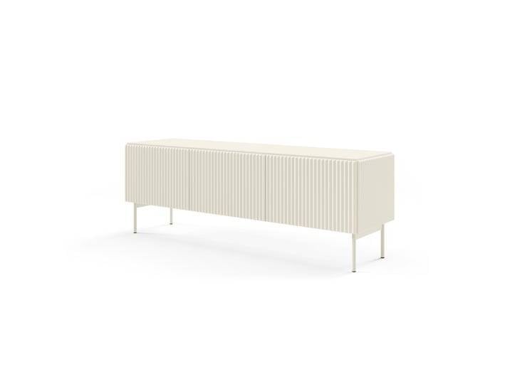 TV-Unterschrank / TV-Möbel Goulette 06 Farbe: Kaschmir drei Kipptüren Push-to-open Funktion geriffelte Front Maße: 51 x 147 x 39,5 cm TV-Unterschrank / TV-Möbel Goulette 06 Farbe: Kaschmir drei Kipptüren Push-to-open Funktion geriffelte Front Maße: 51 x 147 x 39,5 cm von easyMÖBEL