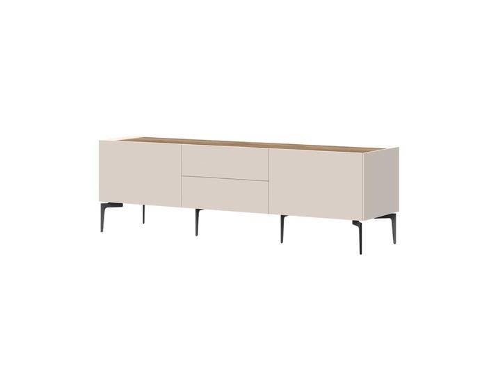 TV-Unterschrank Asau 06, Farbe: Kaschmir / Eiche dunkel - Abmessungen: 56 x 176 x 47 cm (H x B x T) von easyMÖBEL