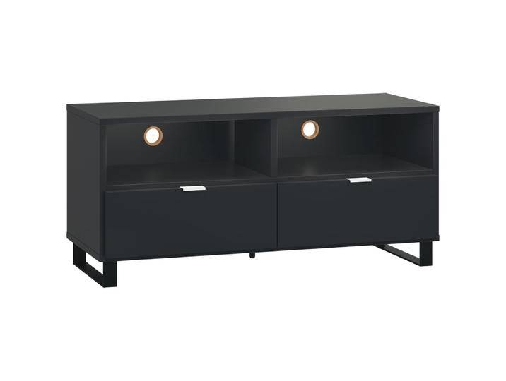 TV-Unterschrank Chiflero 10, Farbe: Schwarz - Abmessungen: 56 x 120 x 47 cm (H x B x T) von easyMÖBEL