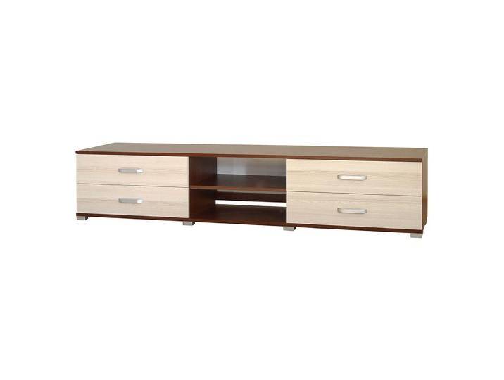 TV-Unterschrank Cikupa 04, Farbe: Nuss / Ulme - Abmessungen: 43 x 210 x 43 cm (H x B x T) von easyMÖBEL