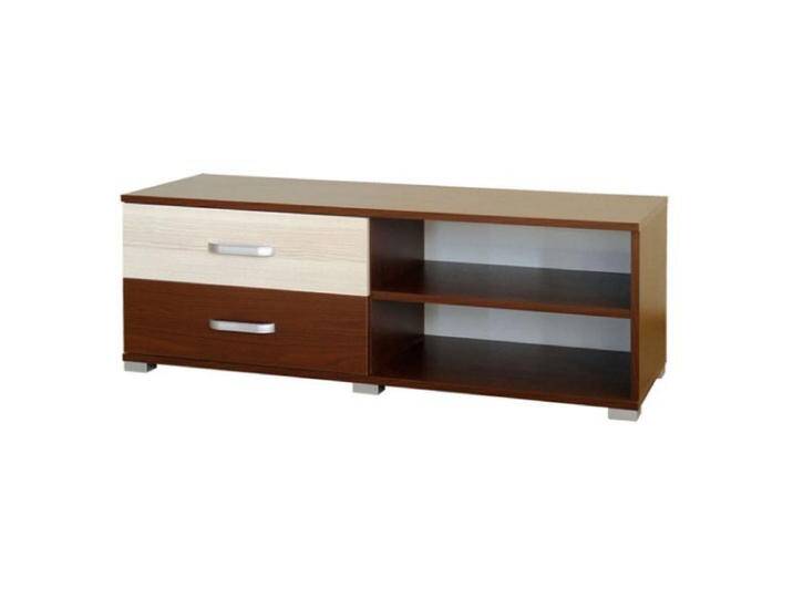 TV-Unterschrank Cikupa 14 Nuss / Ulme 120 cm Breite 2 Schubladen Viel Stauraum Modernes Design von easyMÖBEL