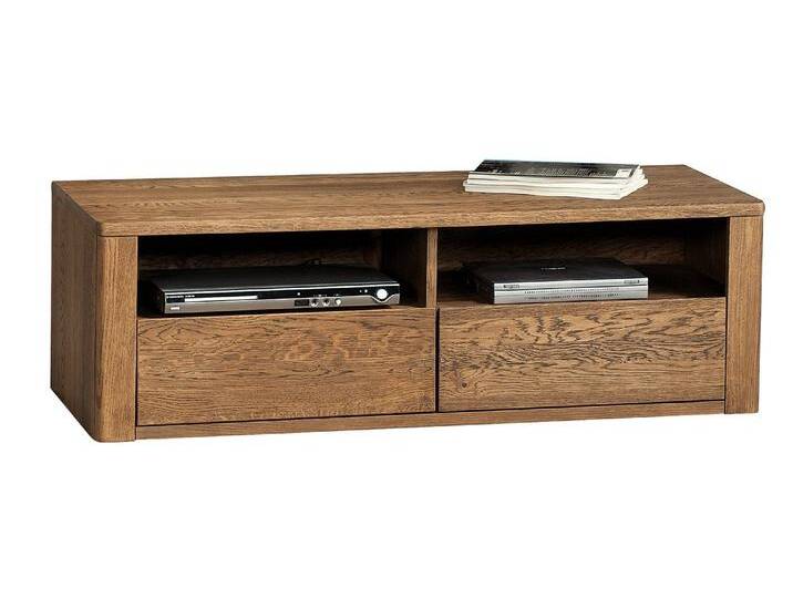 TV-Unterschrank Jussara 06, Farbe: Bernstein, Eiche teilmassiv – 40 x 124 x 50 cm (H x B x T) von easyMÖBEL