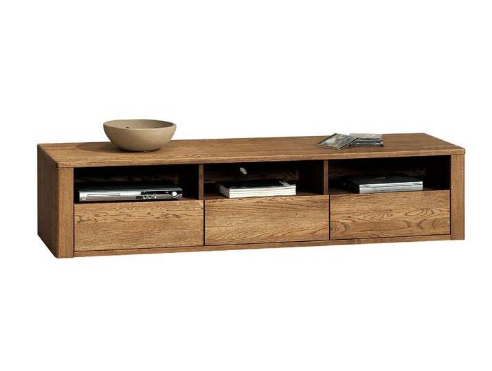 TV-Unterschrank Jussara 07, Farbe: Bernstein, Eiche teilmassiv – 40 x 178 x 50 cm (H x B x T) von easyMÖBEL
