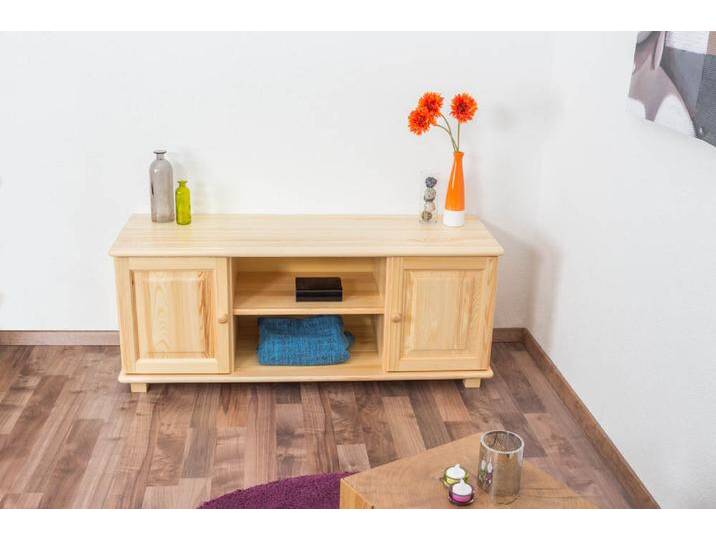 TV-Unterschrank Kiefer Vollholz massiv natur 001 - Abmessung 55 x 136 x 47 cm (H x B x T) von easyMÖBEL