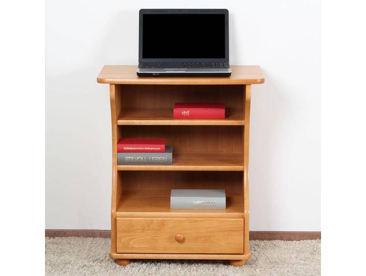 TV-Unterschrank Kiefer massiv Vollholz Erlefarben Junco 209 - Abmessungen: 80 x 67 x 41,5 cm (H x B x T) von easyMÖBEL