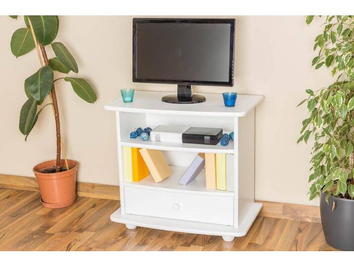 TV-Unterschrank Kiefer massiv Vollholz weiß lackiert Junco 199 - Abmessung 66 x 72 x 44 cm TV-Unterschrank Kiefer massiv Vollholz weiß lackiert Junco 199 - Abmessung 66 x 72 x 44 cm von easyMÖBEL