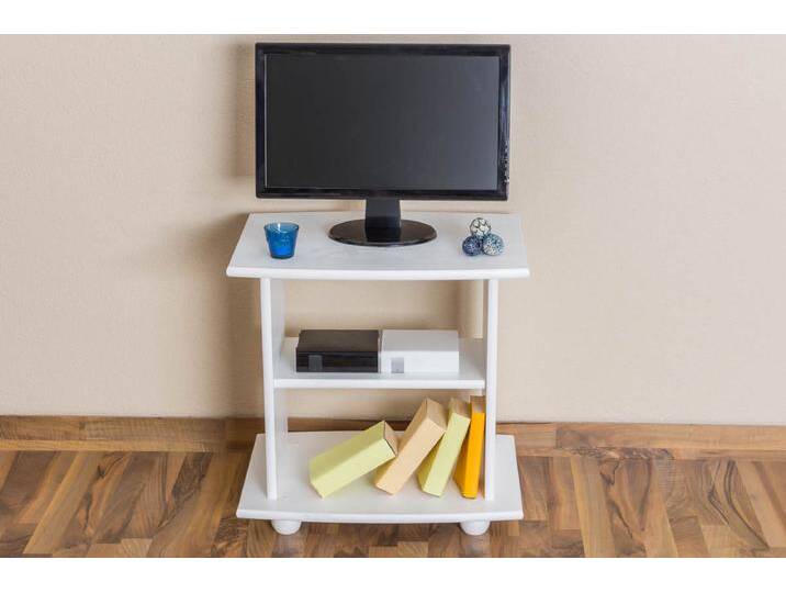 TV-Unterschrank Kiefer massiv Vollholz weiß lackiert Junco 206 - Abmessung 60 x 60 x 45 cm von easyMÖBEL
