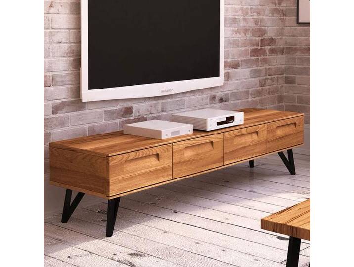 TV-Unterschrank Masterton 17 Kernbuche massiv geölt - Abmessungen: 42 x 182 x 45 cm (H x B x T) von easyMÖBEL
