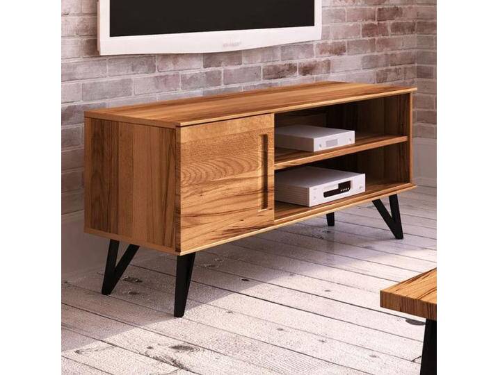 TV-Unterschrank Masterton 19 Kernbuche massiv geölt - Abmessungen: 61 x 136 x 45 cm (H x B x T) von easyMÖBEL